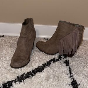 Fringe booties